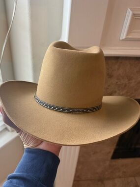 vintage John B. Stetson 4X Beaver cowboy hat Tan size 6 7/8